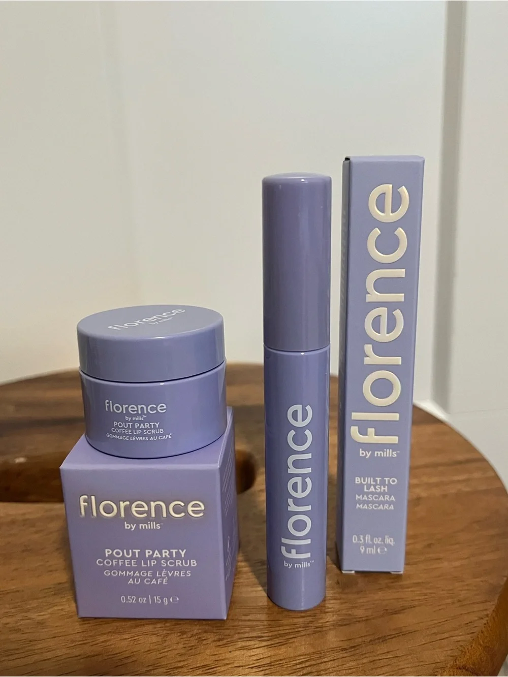 Florence by Mills Built to Lash Black Mascara & Pout Party Coffee Lip Scrub